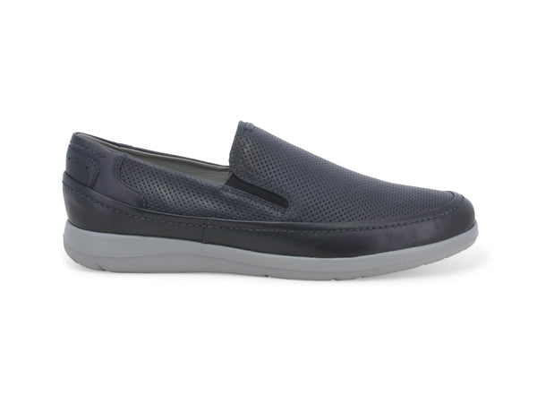 Melluso Scarpe Uomo Estive due Elastici Slip-on Pelle Blu U55364-233740